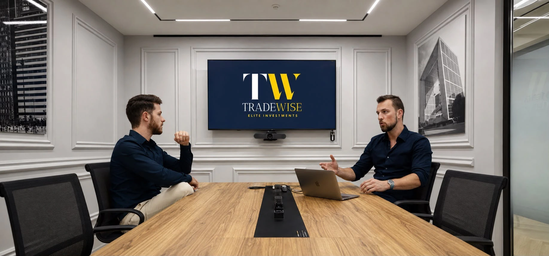 Professional boardroom meeting